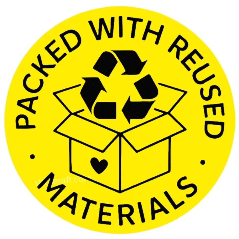 Packed With Reused Materials Stickers – 2